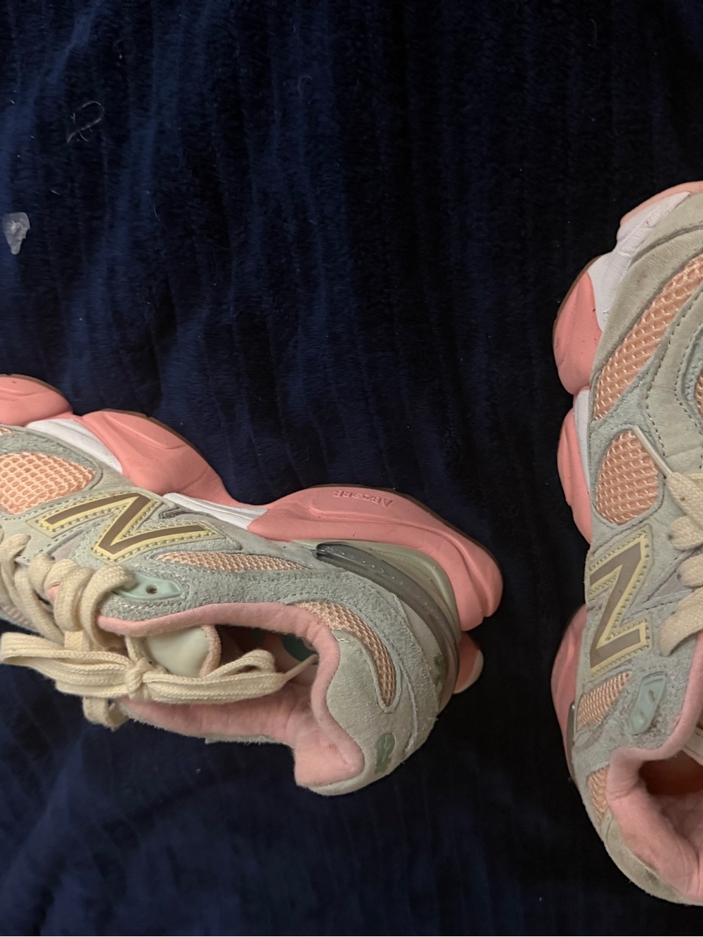 New Balance 9060 Pink and Beige Chunky Casual Sneakers